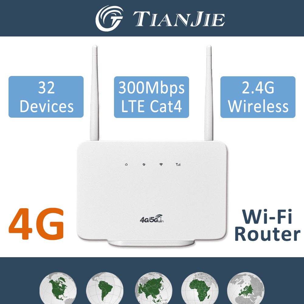 Smart Home Router - TIANJIE 4G CP106 Router WiFi dengan