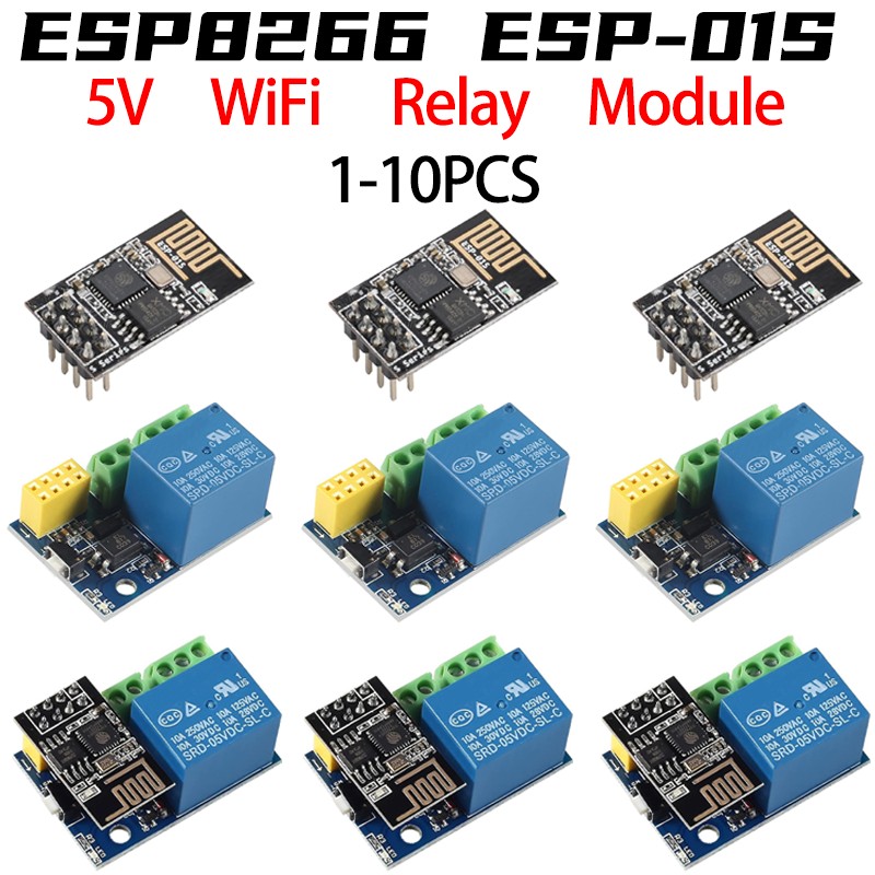 Smart Home Arduino Uno - ESP8266 ESP-01 ESP-01S 5V Modul Relai