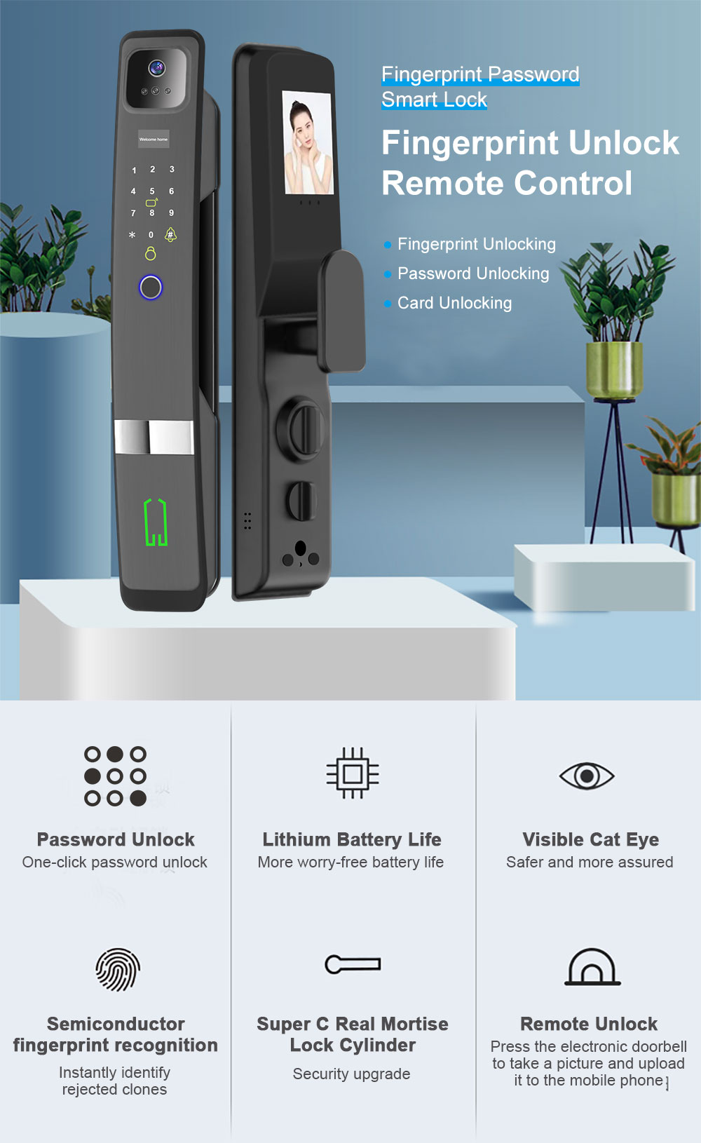 Kunci Pintu Pintar Tuya Wifi S - Wifi Doorbell Camera ulasan dan harga
