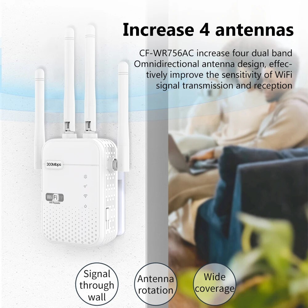 Penguat wi-fi nirkabel 300Mbps - Smart Home Router ulasan dan harga