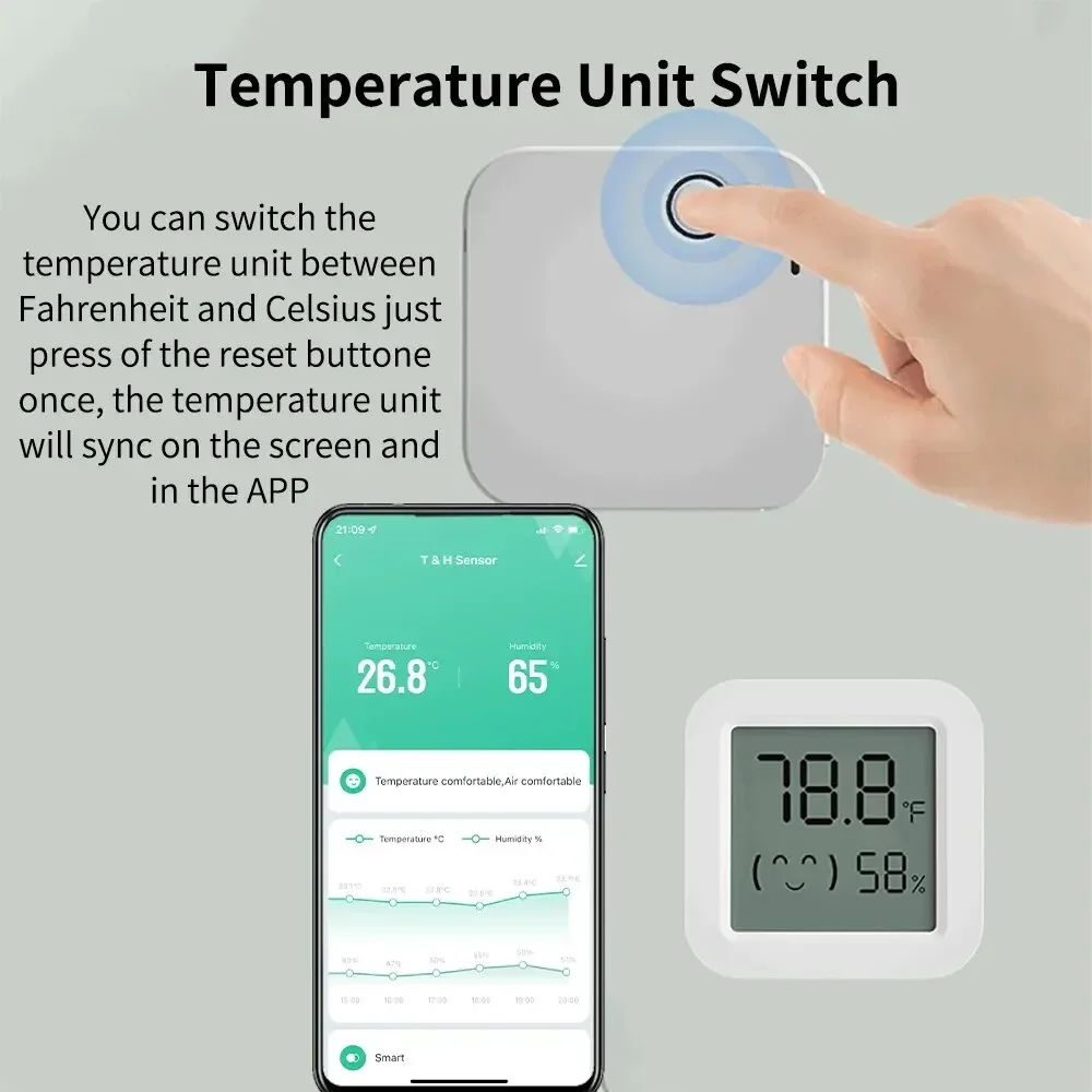 Zigbee 3.0 Sensor Suhu dan Kel - Smart Home Tablet ulasan dan harga