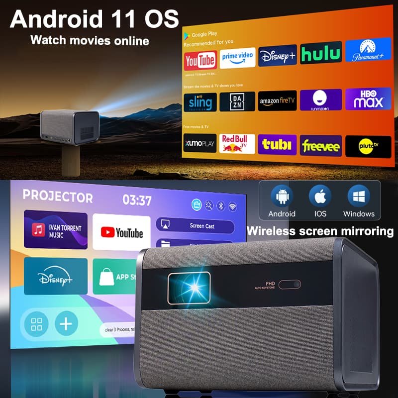 Proyektor LED Huaweishi-J10, 1 - Smart Home X10 ulasan dan harga