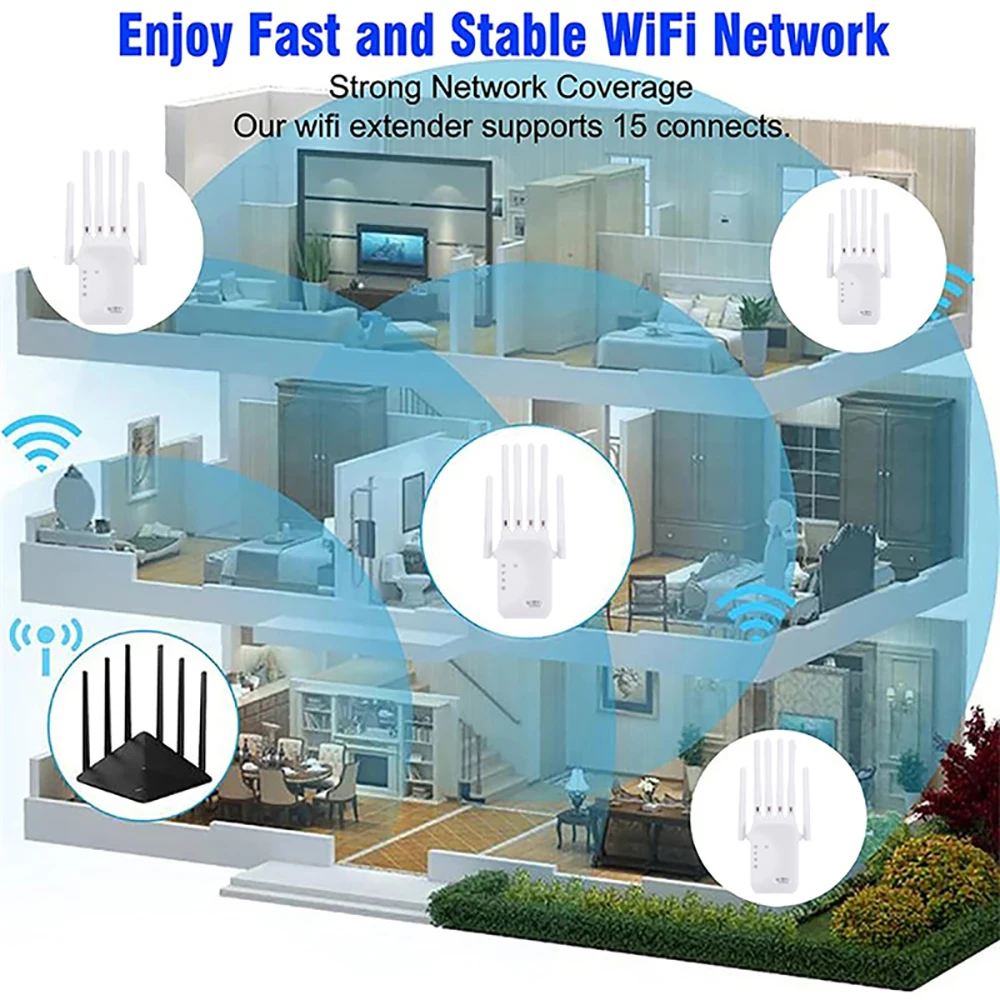 KEBIDUMEI 1200Mbps 2.4G & 5GHz - Smart Home Router ulasan dan harga