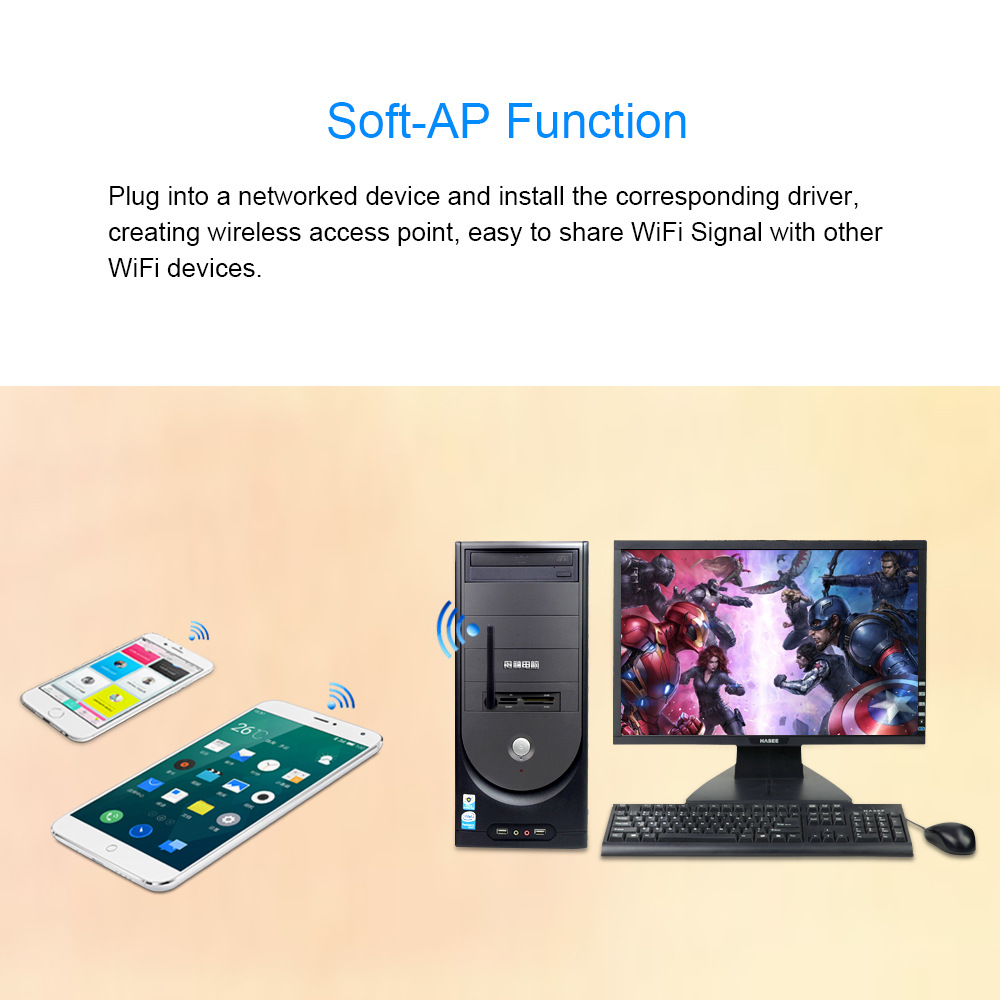 RTL8188 USB Mini Wifi Adapter  - Smart Home For Pc ulasan dan harga