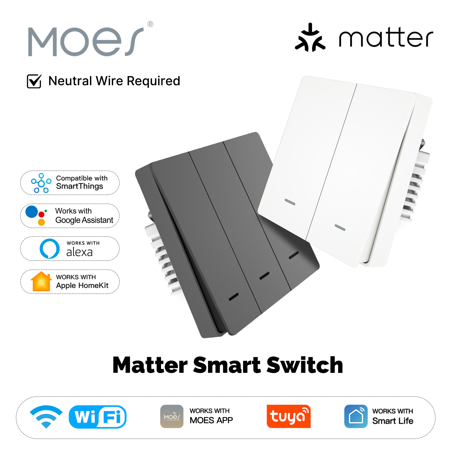 MOES Matter Tuya WiFi Sakelar  - Smart Home Tablet ulasan dan harga